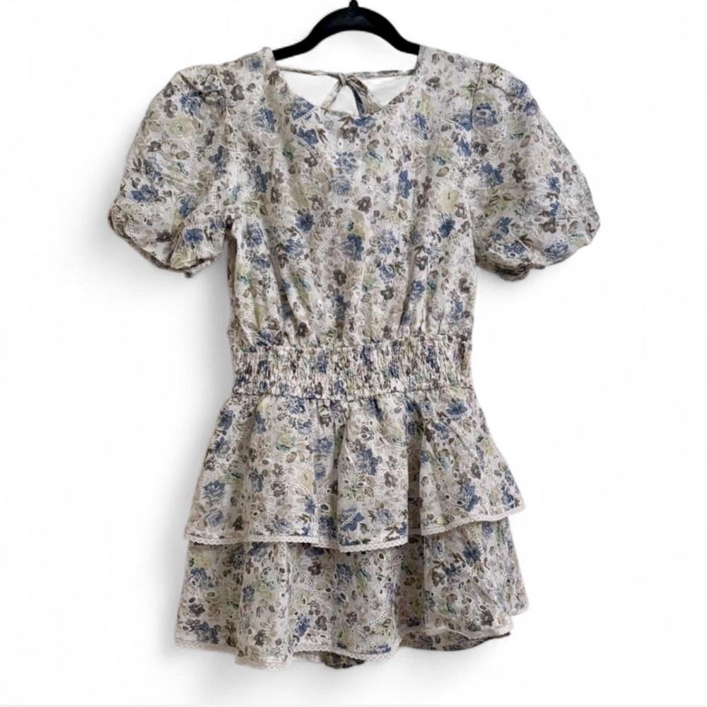 En Saison Floral Peplum romper